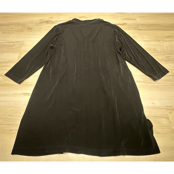 Chico's Travelers 3 16 Cardigan Button Down V-neck Long Sleeve Black - Picture 2 of 7